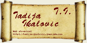 Tadija Ikalović vizit kartica